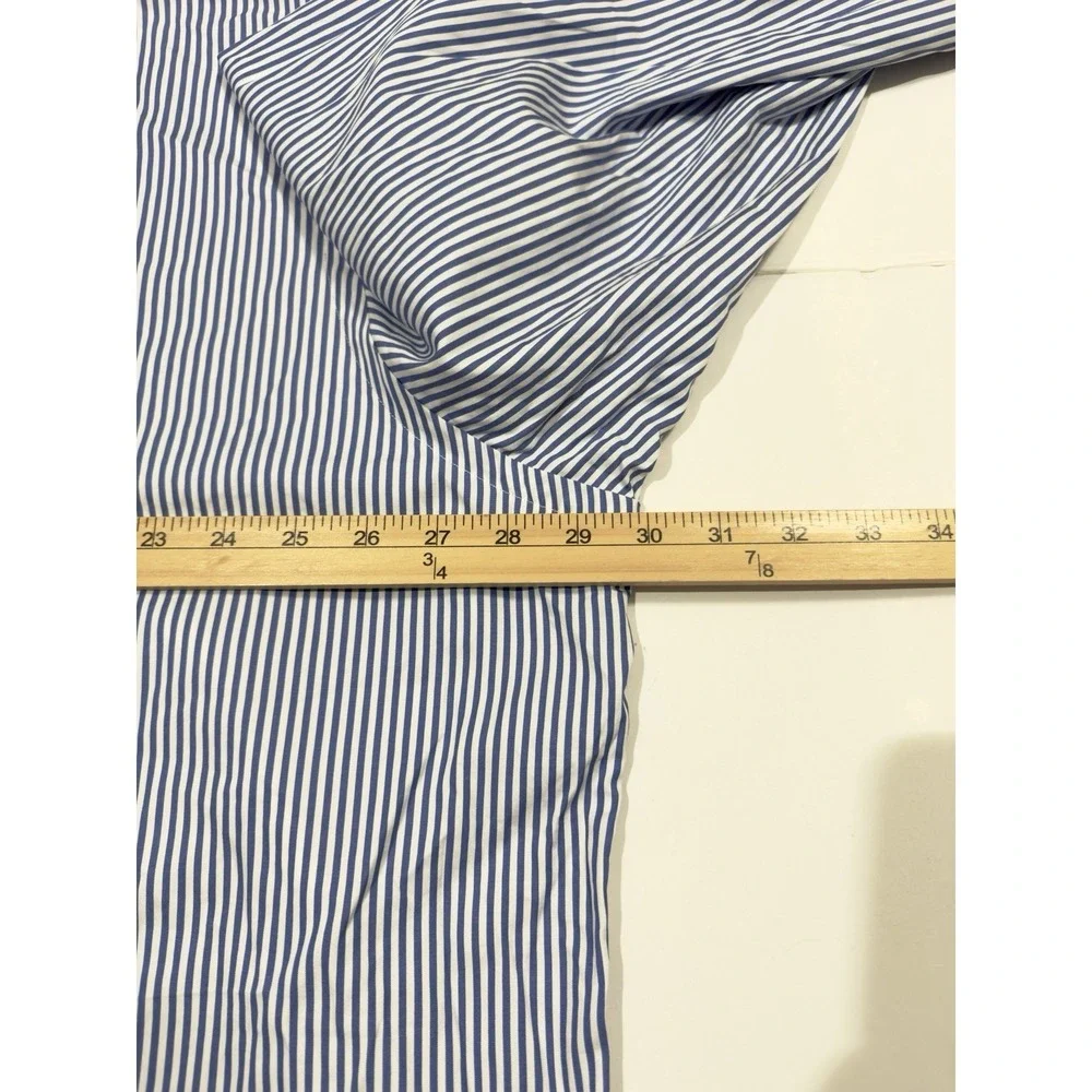 NWT Polo Ralph Lauren Men Classic Button Down Oxford Poplin Shirt Pinstripe 2XLT